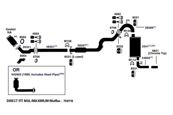 For Honda Civic 1988-2005 AP Exhaust 4682 Exhaust Spring Bolt Kit - Imagem 2 de 4