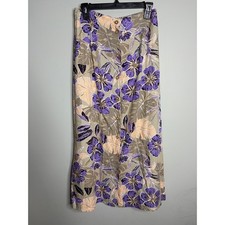 Napa Valley Vintage Button Floral Maxi Skirt 10