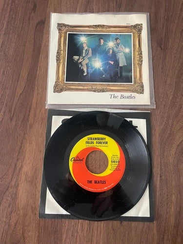 THE BEATLES STRAWBERRY FIELDS FOREVER PENNY LANE 1967 45 & PICTURE SLEEVE N-MINT