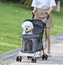NEW Pet Stroller for Cats  Small Dogs - Foldable Lightweight Carrier
