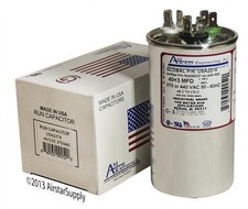 +3 MFD Round Dual Capacitor 370/440V HVAC Replacement Made in USA