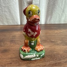 Walt Disney Donald Duck Vintage Chalkware Small Carnival Cartoon Figure Trinket