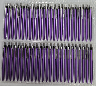 50 Ct Bulk Lot New Retractable Metal Pen Blank (No Misprint) Purple Metal