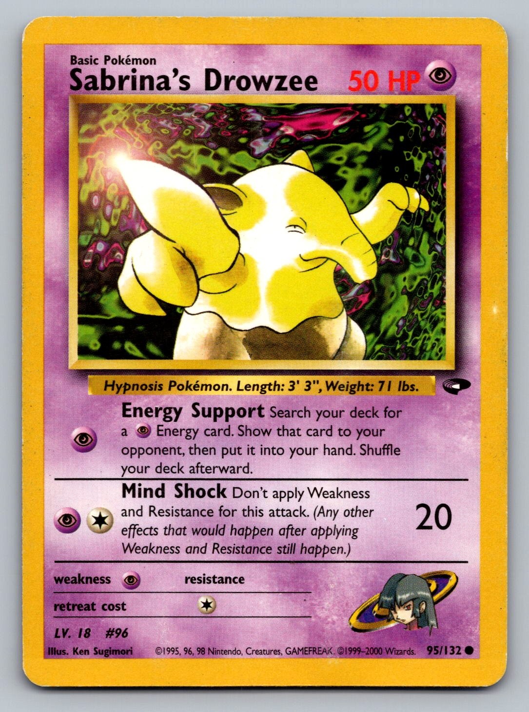 Pokemon TCG Gym Challenge Sabrina's Drowzee 095/132