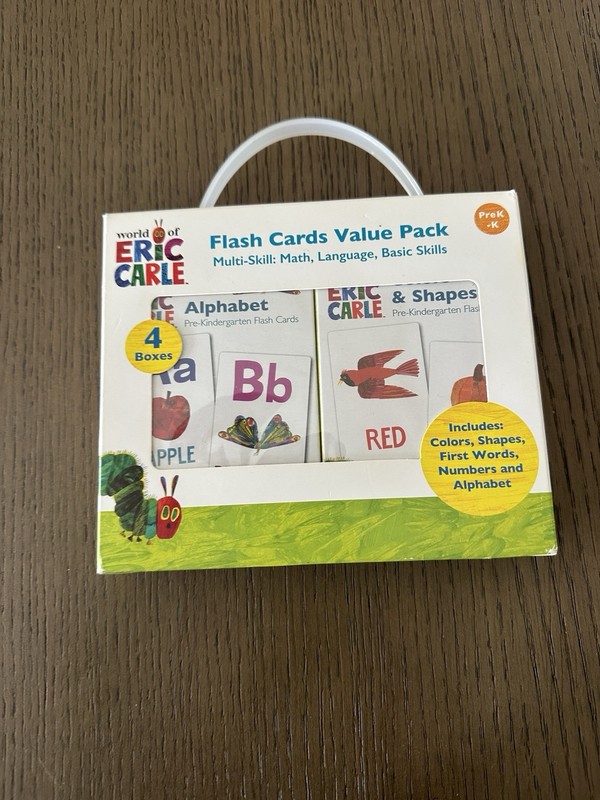 Eric Carle Flash Cards Value Set- First Words, Color, Shapes, Numbers & Alphabet