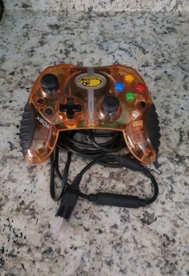 Mad Catz Turbo Microcon Gaming Controller Clear & Orange Wired Original Xbox