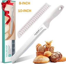 8" 10" Serrated Bread Knife for Homemade Bread Premium Stainless Steel Cutter
