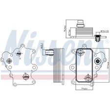 NISSENS Ölkühler passend für Fiat Doblo Großraumlimousine 263_ 1.6 D Multijet