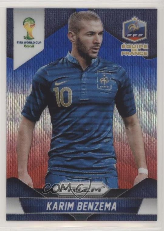 2014 Panini Prizm World Cup Blue & Red Wave Prizm Karim Benzema #82 0ny1