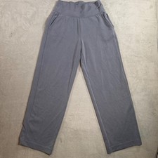 Athleta Retreat Wide Leg Pants Grey Blue Tencel Modal Blend 533653-01 Womens M