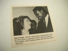 TEENA MARIE chats w/ ASCAP rep RICK MORRISON 1985 music biz promo pic/text