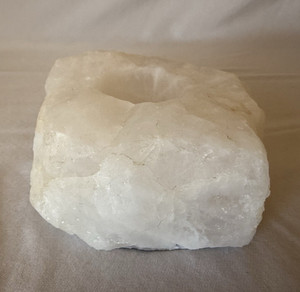 White Quartz Tea Light Holder