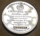 Vintage Crabtree Mint Trade Unit $100 Paradise California 2oz 999 Silver #000045