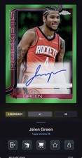 DIGITAL TOPPS NBA COLLECT Jalen Green CHROME LEGENDARY GREEN SIGNATURE /99 Read