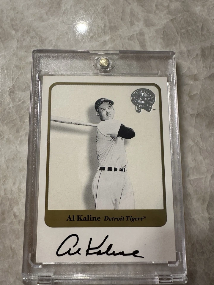 Fleer Greats of the Game 2001 autógrafos Al Kaline en tarjeta automática Tigres Salón de la fama MLB Foto 3 de 4