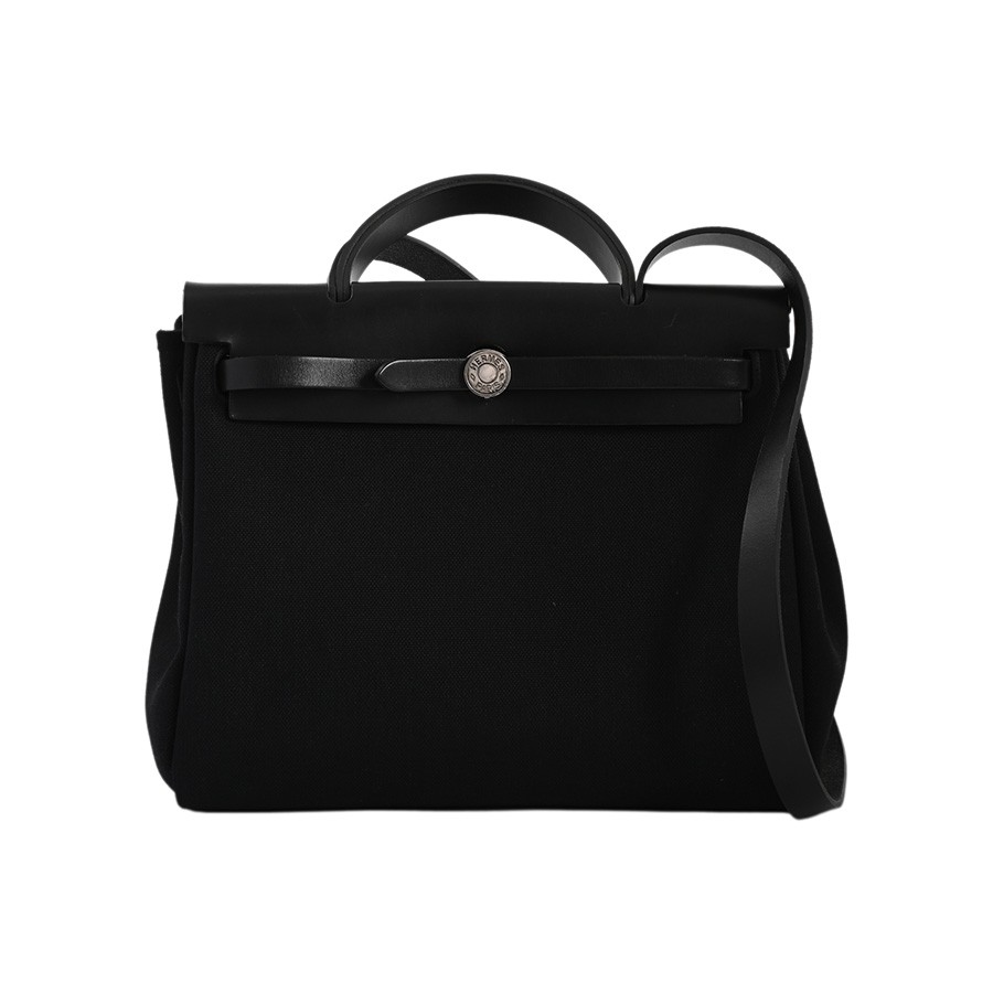 HERMES Herbag Zip PM HANDBAG / black unisex