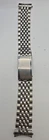 Very Rare Vintage Stainless Steel Rice Bean Bracelet mm18 Curved 70s No.s.
