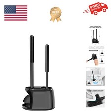 Toilet Brush and Plunger Set, Semi-Hidden Toilet Plungers Heavy Duty Toilet B...