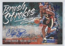 2018 Panini Court Kings Brush Strokes Sapphire 7/25 Clifford Robinson Auto 5xx