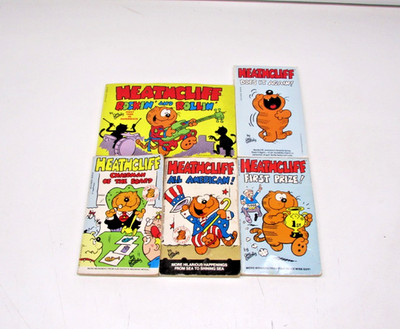 Lot of 5 Vintage Heathcliff Charter Cartoon PB Books