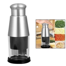Manual Hand Press Garlic Onion Chopper Vegetable Food Chopper Processor Dicer