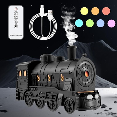 Train Humidifier Essential Oil Diffuser 300ml Ultrasonic with 7 Colors & 2 Mi...