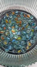 Mega Marbles SC Cats Eye Glass Marbles Net Bag Players Shooter Rare Vintage