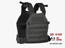 Tactical Adjustable Weighted Vest for Men and Women WODs, Strength Black