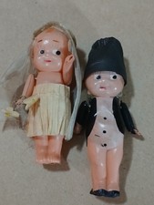 Kewpie Mini Celluloid Bride And Groom Dolls