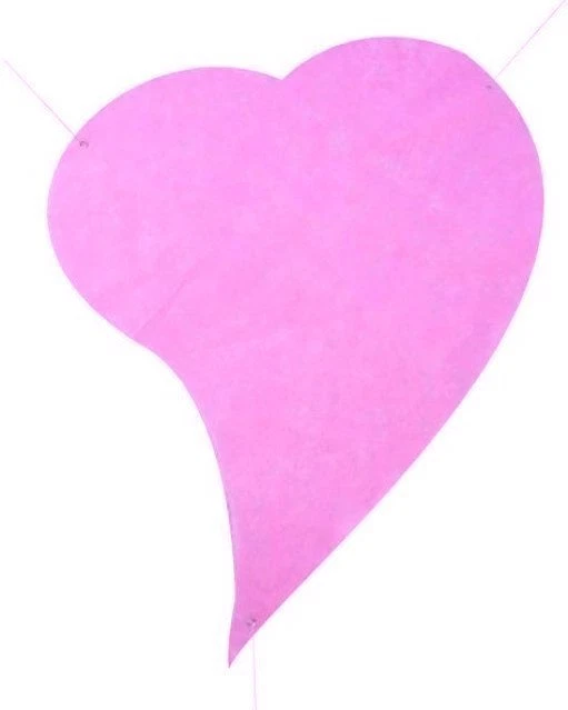 2 Tentures Forme COEUR Rose FUSCHIA Décoration Salle 1,60X0,90m Mariage Baptême