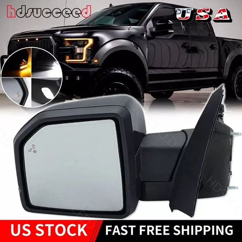 Driver Left Side Mirror For 2015-2020 Ford F-150 Power Folding Memory Blind Spot