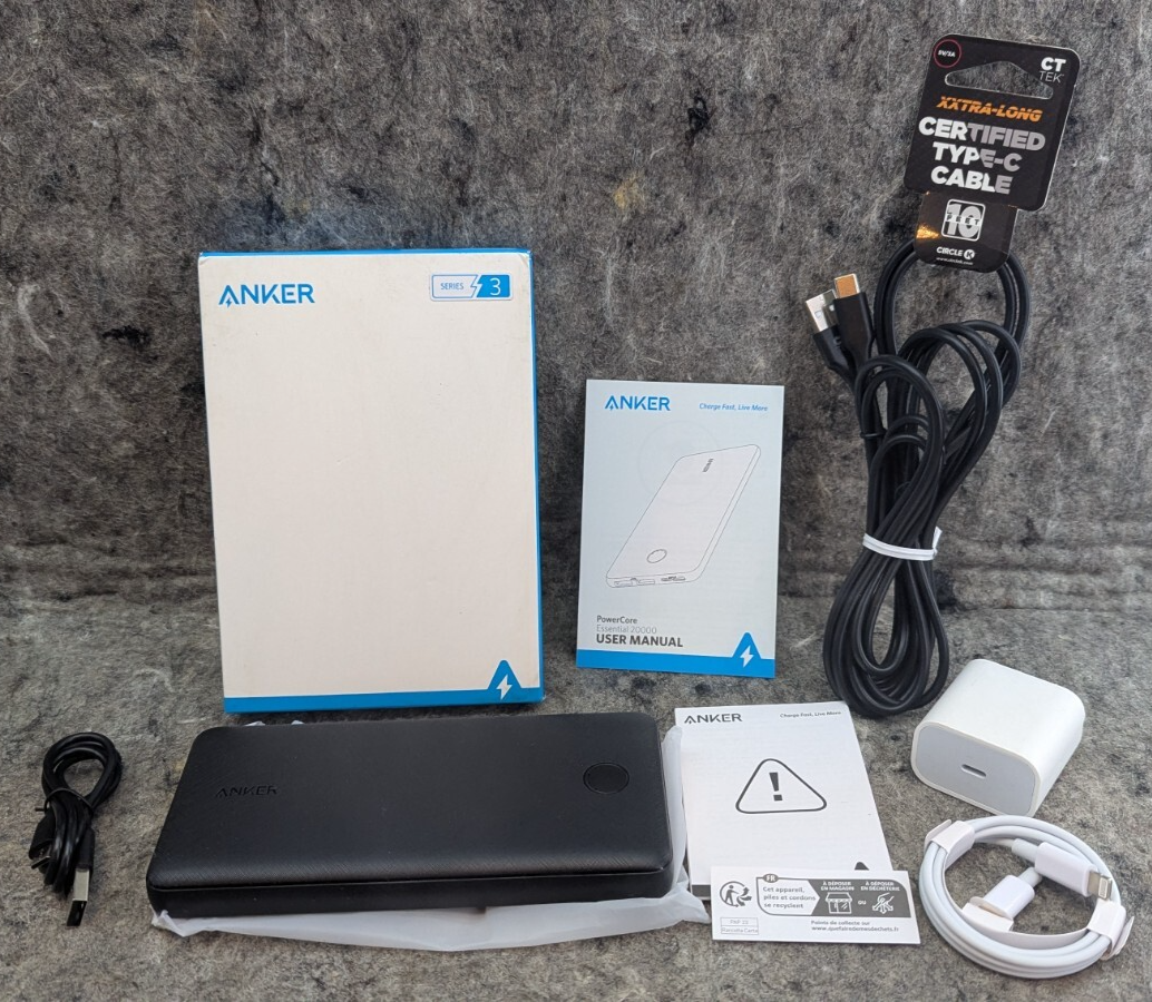 Anker 20000mAh Portable Battery Charger Power Bank for sale online