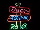 Beer Drink Bar Open 24"x20" Neon Sign Light Lamp Workshop Garage Cave Collection