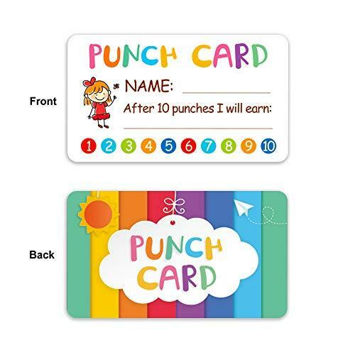 Punch Card, 100pcs Reward Incentive Card for Teacher, Behavior Chart for Kids, - Picture 2 of 6