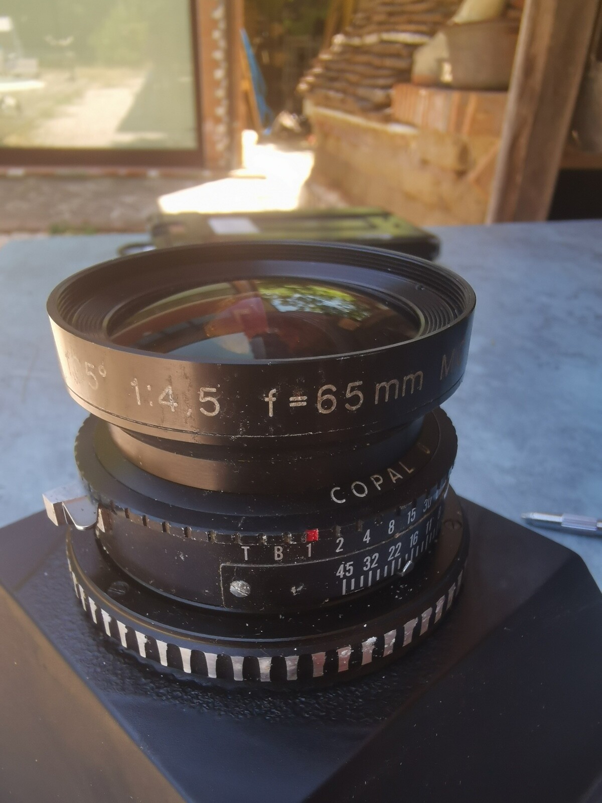 SINAR tecknichal camera 9x12 4x5 w SINARON W 65mm 1:4.5 on Copal 0 ...