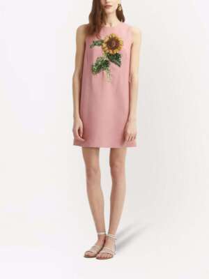 pink sunflower dress Louisa Sleeveless Dress