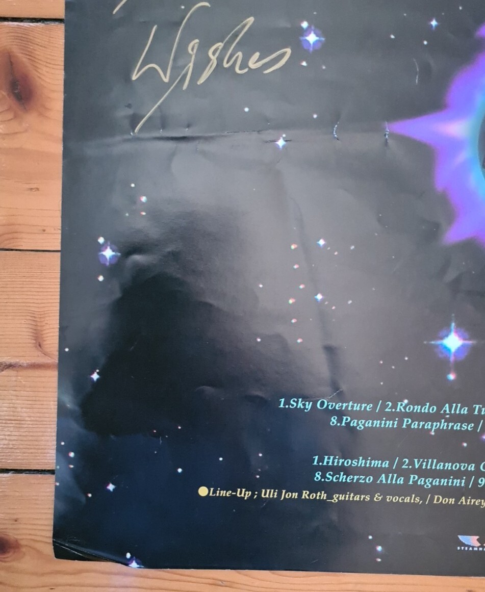 SIGNED Uli Jon Roth Concert poster 2003 Transcendental Sky Guitar ...