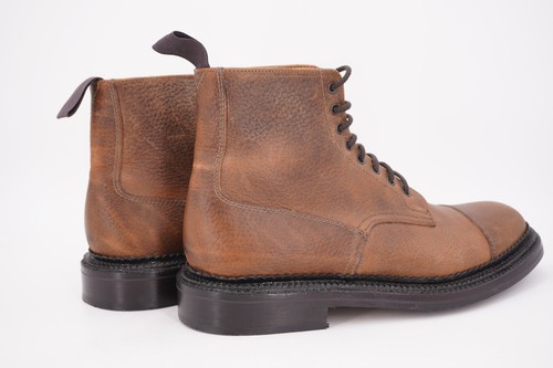 USADO 5x | $770 BOTA GRENSON TRIPLE RIBETE MARRÓN UK 10 G US 11 GOODYEAR NOBUCK - Imagen 7 de 17