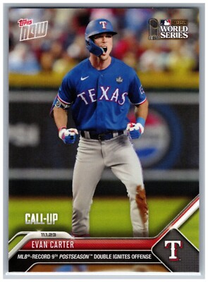 TOPPS 以外　 EVAN CARTER Evan Carter Texas Rangers 2023 MLB TOPPS NOW® Card 1073 9th Post