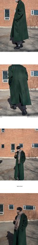 Long Wool Coat Men Autumn/winter Korean Loose Thickened Wool Windbreaker Jacket - Picture 11 of 15