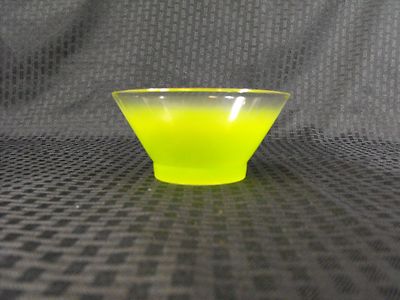 Set De Saladier Vintage Chartreuse Frost - Verre Givré - 1 Grand + 5 Bols