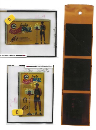 (5) Original 1983 Ohio Art Larry Bird Lil Sport Basketball Negatives for Box Art