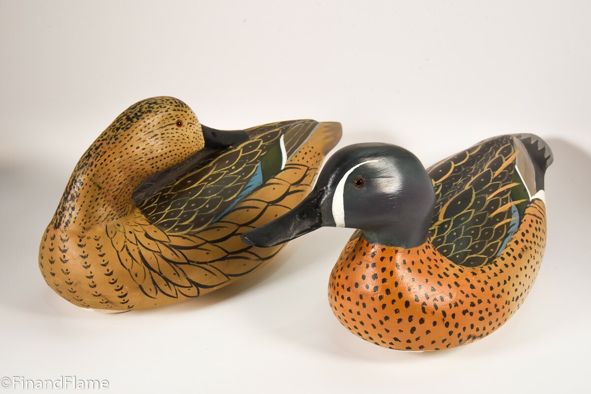 Beautiful Blue Wing Teal Pair Duck Decoys William 