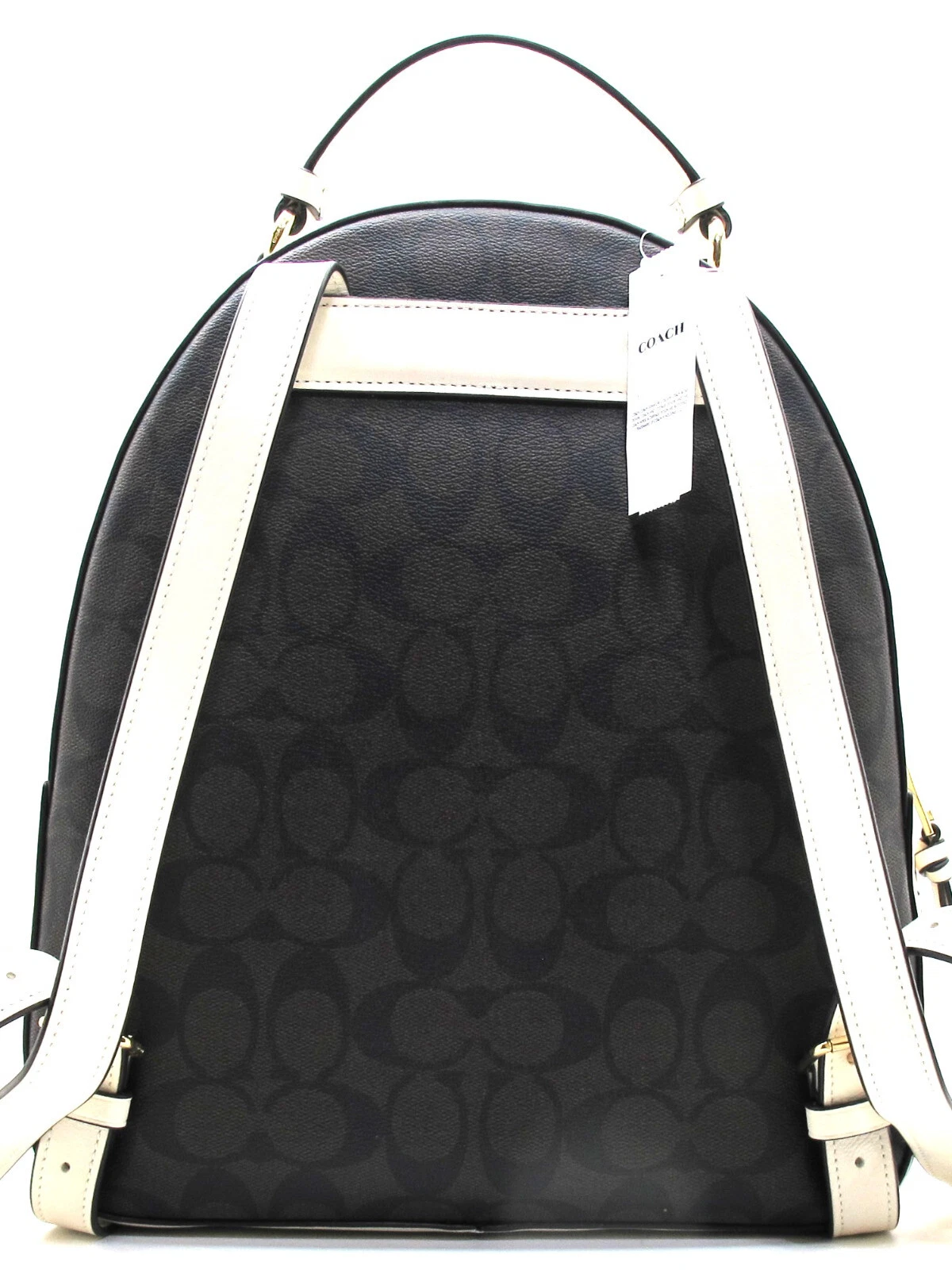 NUOVO Autentico Zaino COACH JORDYN Firma Varsity Motif Medium Marrone Gesso