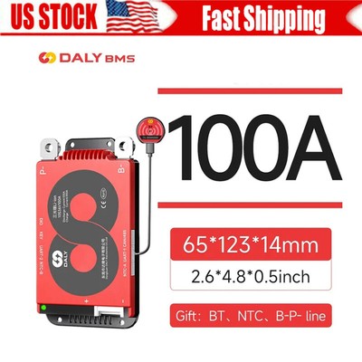 Daly Smart BMS LiFePo4 4S 12V 8S 24V 16S 48V 100A BMS with Balance NTC Bluetooth
