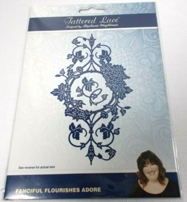 Tattered Lace Dies, Fanciful Flourishes Adore, New  (TL439)