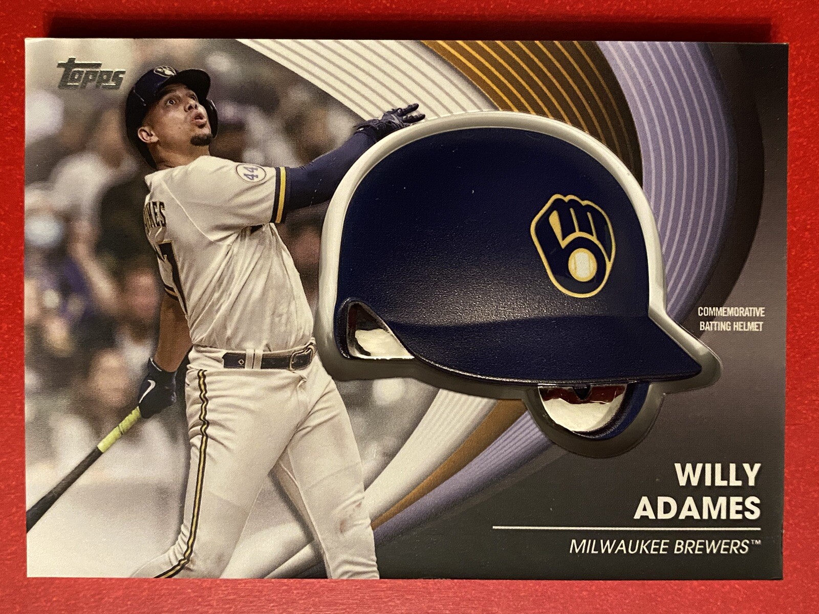 2022 Topps Update Willy Adames Commemorative Batting Helmet Card BHWA