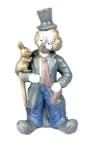 Porcelain Hobo Clown with Bunny Rabbit Figurine 9.5” Collectable | eBay