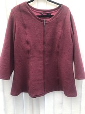 H By Halston Womens Zip Front Jacket Size Xl Wne Stretch Lightweight~preloved