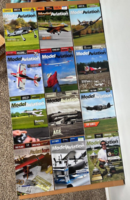 Lot of 12 Model Aviation Airplane Magazines Complete 2013 Year Jan-Dec Vol 39